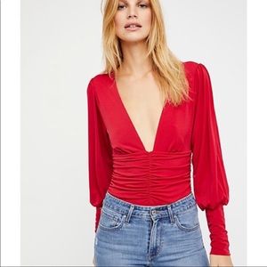 NWOT Free People Long Selene Bodysuit